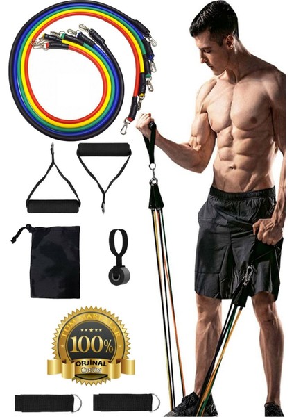 Avessa ESC-500 5'li Direnç Lastiği Set Çok Fonksiyonlu Vücüt Geliştirme Direnç Lastiği Seti 11 Parça fiyatları