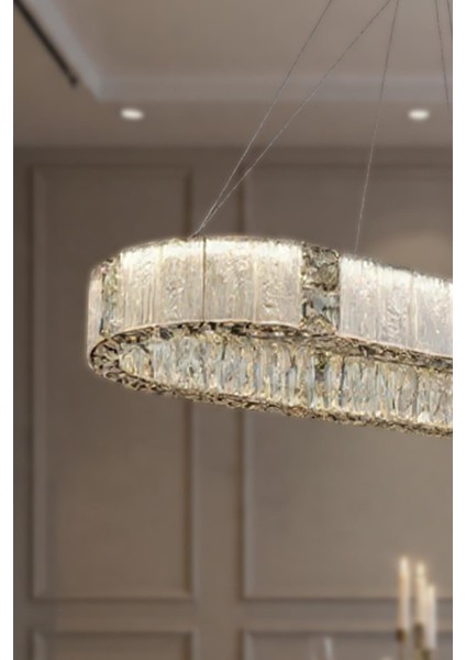 Liva 90 cm Kristal Taş Detaylı LED Avize fiyatları