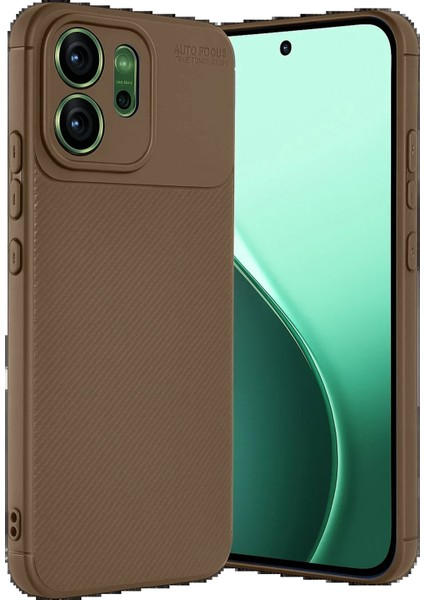 Oppo Reno 14 Auto Focus Karbon Kapak - Kahverengi