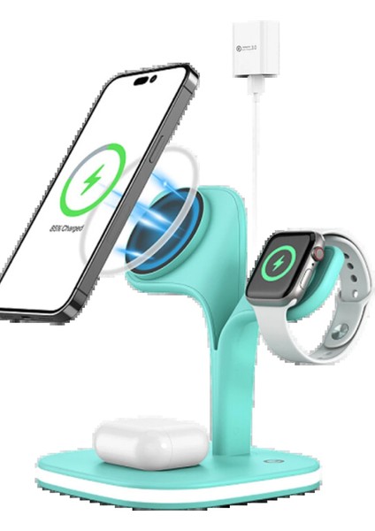 OMR02 YM-UD22 Kablosuz Şarj Masaüstü Set - Yeşil