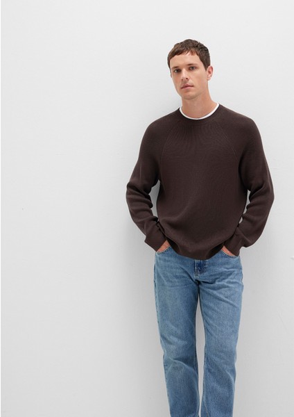 Bisiklet Yaka Kahverengi Kazak 0710307-70219