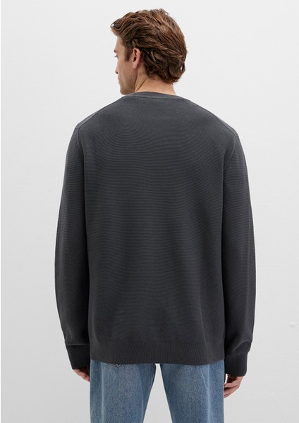 Bisiklet Yaka Antrasit Kazak 0710197-80106