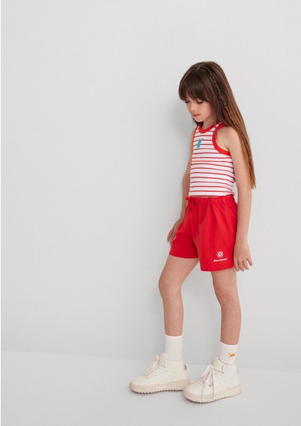 Mavi Jeans Baskılı Kırmızı Şort 7410007-84531