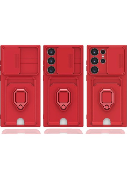 Samsung Galaxy S25 Ultra Kılıf Zuma Kartvizitli Yüzüklü Silikon - Lila fiyatları