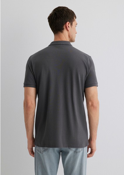 Antrasit Polo Tişört 0612651-80106