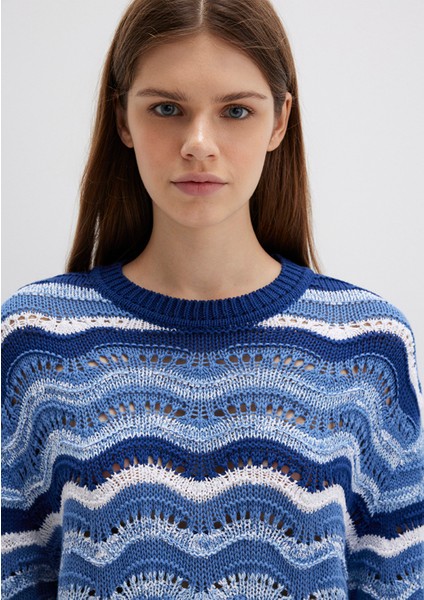 Jakarlı Mavi Kazak 1710639-70758