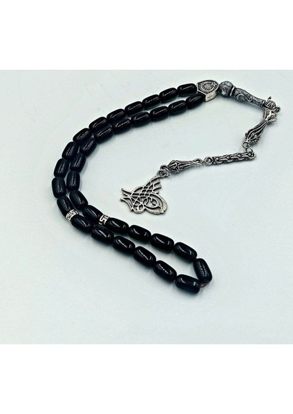 Koyu Yeşil Kapsül Kesim Alpaka Püskül Kehribar Tespih (Kutulu Tesbih) indirimleri