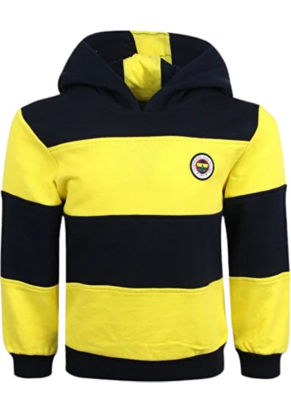 Çocuk Trıbun Sarı Lacivert Şeritli Sweat