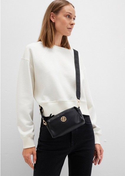 Mühür Logo Detaylı Siyah Çapraz Çanta 1912662-900