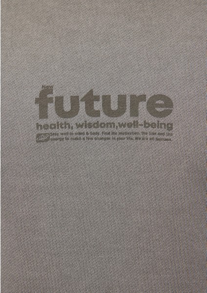 Sırt Detaylı Gri Sweatshirt 0S10248-85485