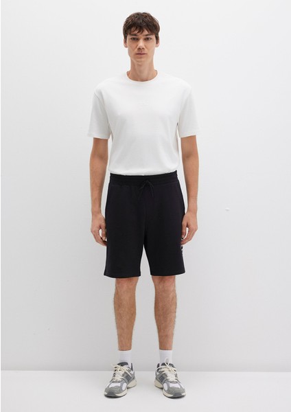 Mavi Baskılı Siyah Şort 0410225-900