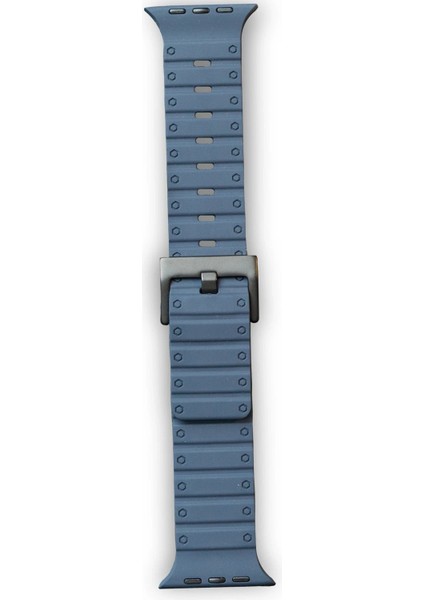 Apple Watch 42MM Magnus Mıknatıslı Silikon Kordon - Mavi
