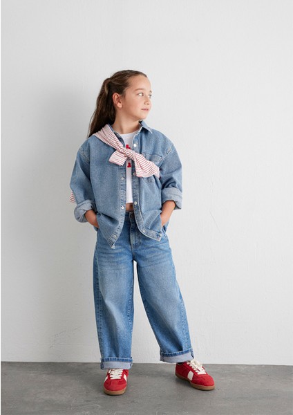 Azra 90lar Indigo Mavisi Jean Pantolon 7010510-88228