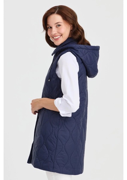 Kadın Kapüşonlu Kapitone Yelek 23406-26K indirimleri