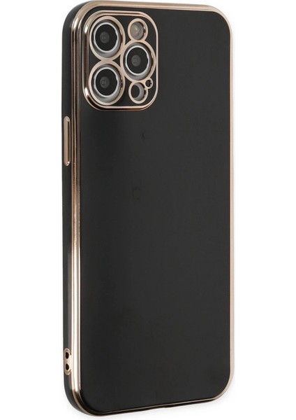 iPhone 12 Pro Kılıf Volet Silikon - Siyah