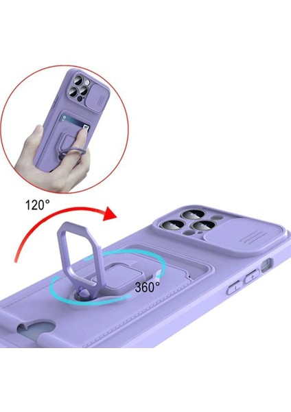 OMR02 Xiaomi Redmi 13 4g Kılıf Zuma Kartvizitli Yüzüklü Silikon - Lacivert fiyatları