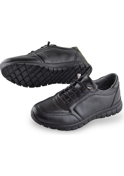 909 Tam Ortopedik Taban Hakiki Deri Erkek Ayakkabı Kadın Ayakkabı Kaymaz Taban Unisex Ayakkabı Lastikli Bağcık