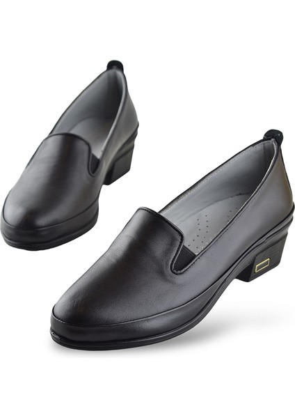 35T8 Ortopedik Taban Içi Dışı Hakiki Deri Kadın Ayakkabı Topuklu Kadın Deri Ayakkabı