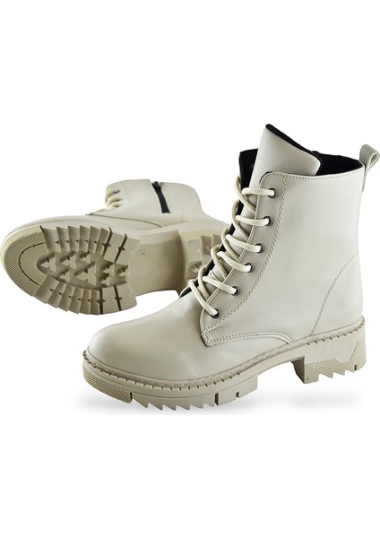 785 Günlük Bağcıklı Fermuarlı Siyah Kadın Bot Ayakkabı Kışlık Bayan Bot