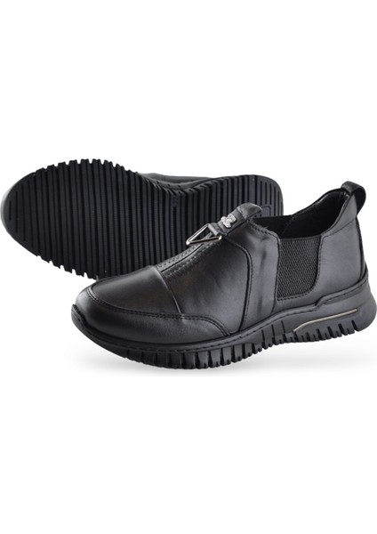 1933 Tam Ortopedik Hakiki Deri Kadın Kışlık Ayakkabı Anne Kışlık Deri Ayakkabı