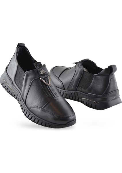 1933 Tam Ortopedik Hakiki Deri Kadın Kışlık Ayakkabı Anne Kışlık Deri Ayakkabı