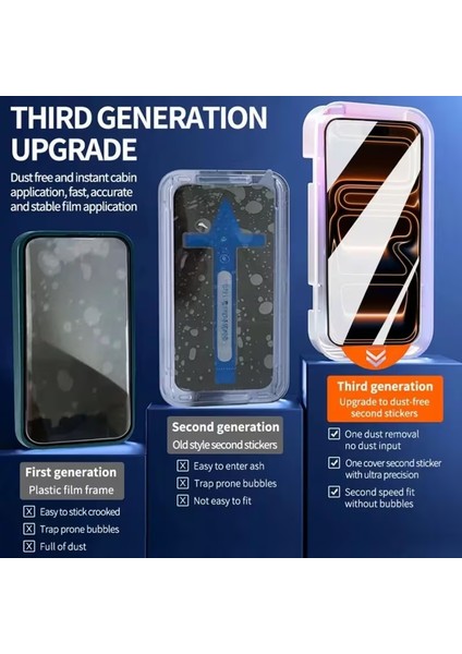 Iphone 17 Pro Şeffaf Kendinden Aparatlı Ekran Koruyucu 5d 360 Kaplama Tam Koruma modelleri