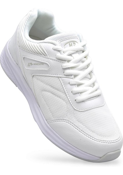 1543 Tam Ortopedik Taban Günlük Unisex Spor Ayakkabı Siyah Beyaz Spor Ayakkabı