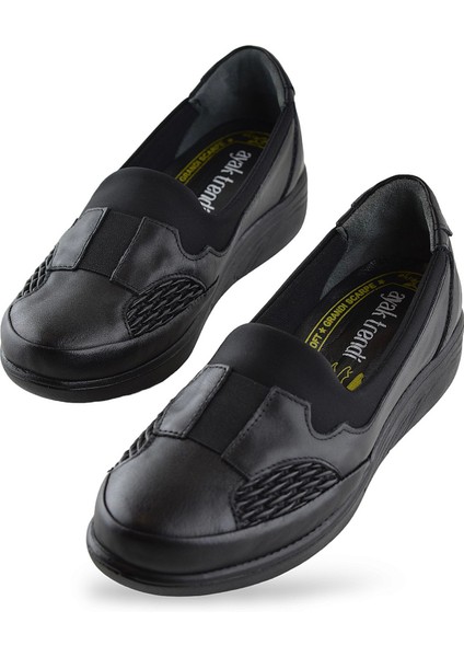 4217 Tam Ortopedik Taban Günlük Hakiki Deri Kadın Ayakkabı Anne Ayakkabısı