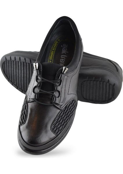 4204 Tam Ortopedik Taban Günlük Hakiki Deri Kadın Ayakkabı Anne Ayakkabısı