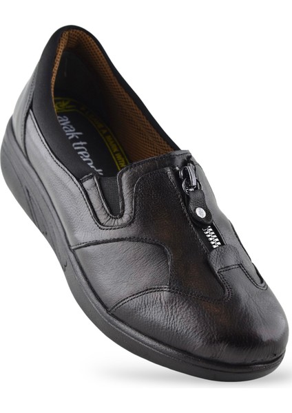 4213 Tam Ortopedik Taban Günlük Hakiki Deri Kadın Ayakkabı Anne Ayakkabısı