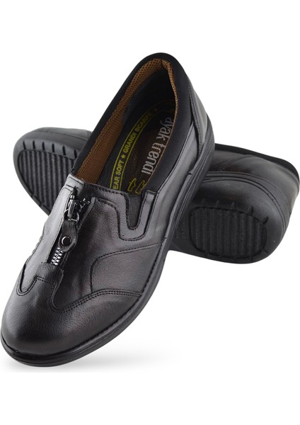 4213 Tam Ortopedik Taban Günlük Hakiki Deri Kadın Ayakkabı Anne Ayakkabısı