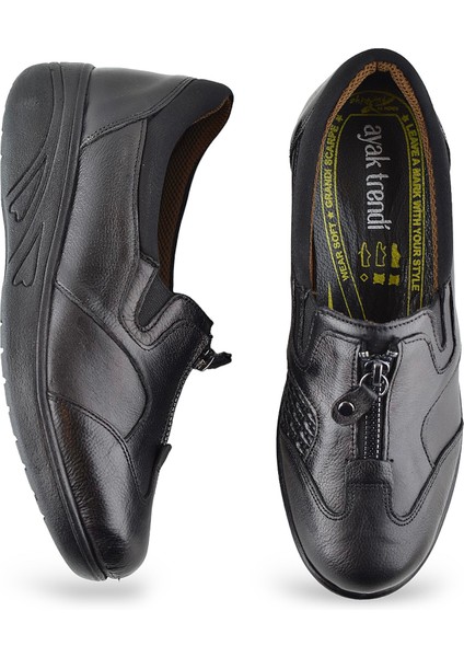 4213 Tam Ortopedik Taban Günlük Hakiki Deri Kadın Ayakkabı Anne Ayakkabısı