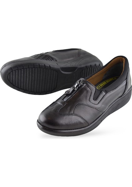 4213 Tam Ortopedik Taban Günlük Hakiki Deri Kadın Ayakkabı Anne Ayakkabısı