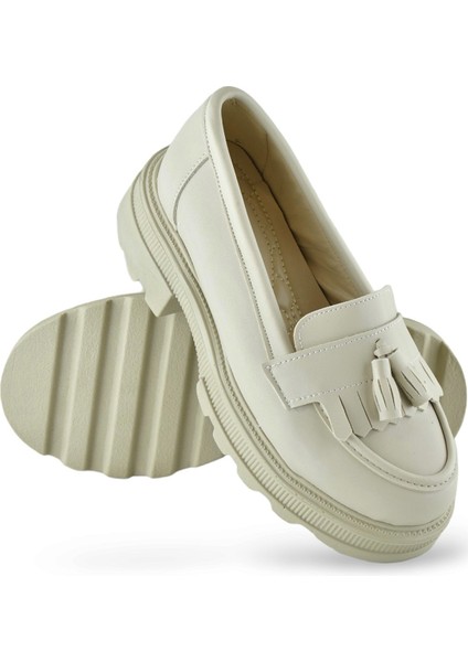 325SZ Rahat Taban Jorjik Günlük Kadın Laofer Ayakkabı Babet Kadın Ayakkabı