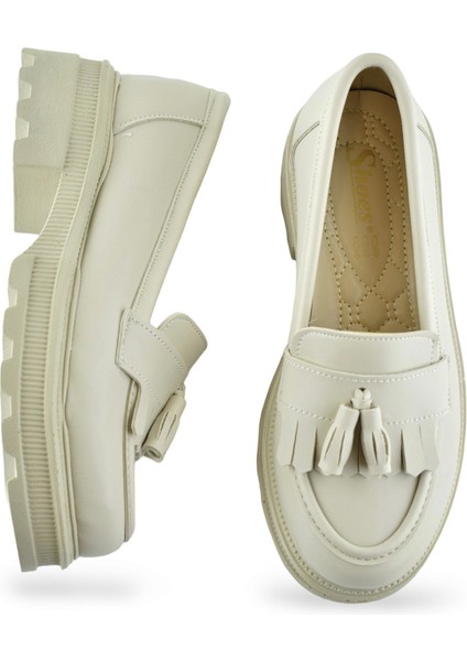 325SZ Rahat Taban Jorjik Günlük Kadın Laofer Ayakkabı Babet Kadın Ayakkabı