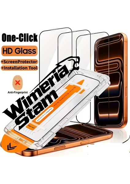 Iphone 17 Pro Max Şeffaf Kendinden Aparatlı Ekran Koruyucu 5d 360 Kaplama Tam Koruma