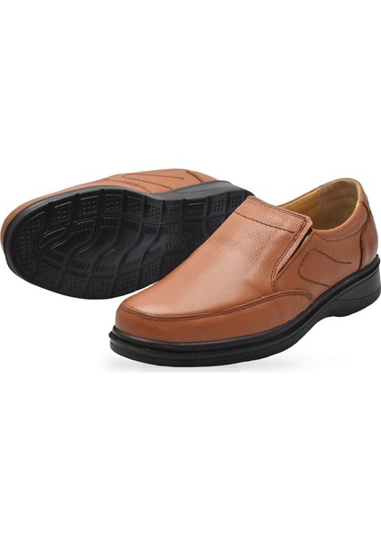 7878 Ortopedik Taban Siyah Hakiki Deri Erkek Ayakkabı Mevsimlik