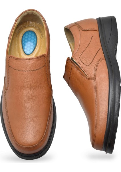 7878 Ortopedik Taban Siyah Hakiki Deri Erkek Ayakkabı Mevsimlik