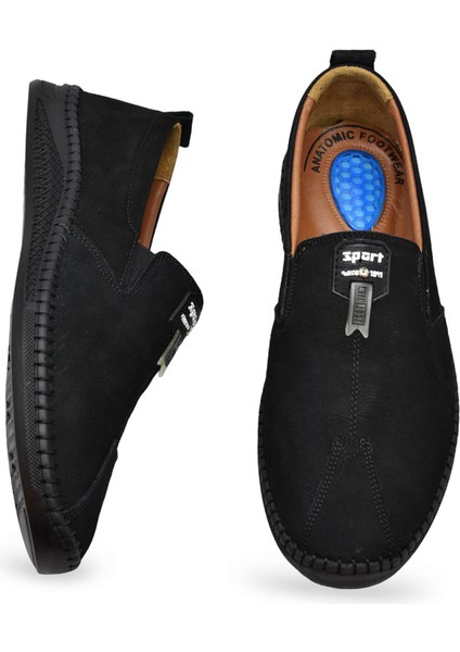 066 Tam Ortopedik Taban Hakiki Deri Nubuk Erkek Ayakkabı Günlük Erkek Ayakkabı Topuk Jelli