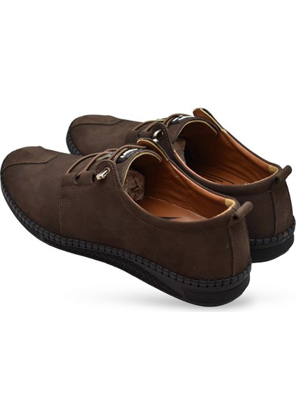 066 Tam Ortopedik Taban Hakiki Deri Nubuk Erkek Ayakkabı Günlük Erkek Ayakkabı Topuk Jelli