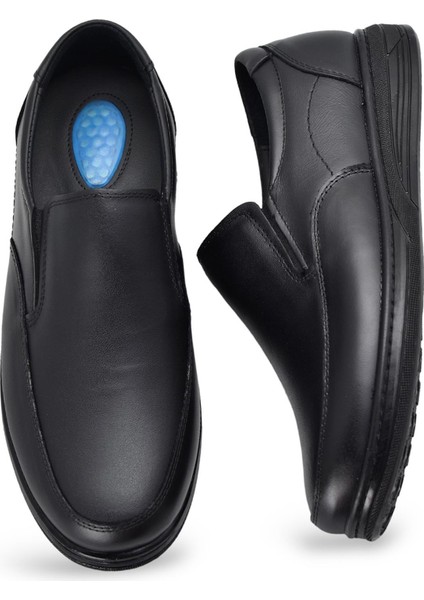 TAB401 Jelli Ortopedik Topuk Masajlı Hakiki Deri Erkek Ayakkabı Kauçuk Taban