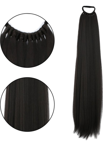 Lastik Tokalı At Kuyruğu Düz / Kahverengi fiyatları