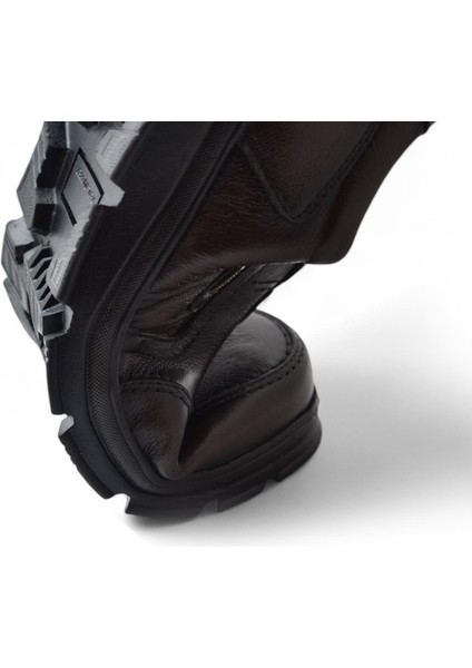 TAB1645-S Kışlık Tam Ortopedik Taban %100 Hakiki Deri Bağcıksız Erkek Ayakkabı Kauçuk Kaymaz Taban