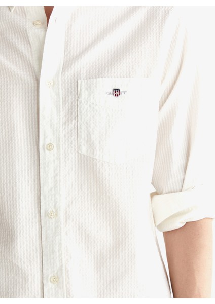 Erkek Krem Regular Fit Düğmeli Yaka Gömlek 3250035.113 indirimleri