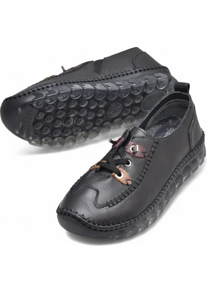 212 Tam Ortopedik Hafif Dolgu Taban Günlük Hakiki Deri Kadın Ayakkabı Anne Ayakkabısı