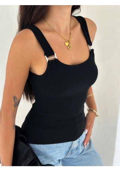 Ottoman Toka Askılı Bluz Siyah S4194 fırsatları