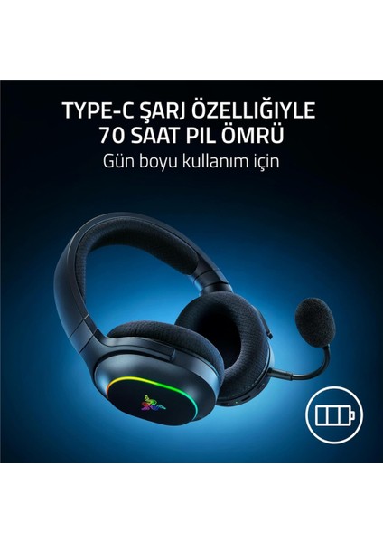 Barracuda x Chroma RZ04-05220100-R3M1 Siyah Rgb 7.1 Kablosuz Kulak Üstü Oyuncu Kulaklığı