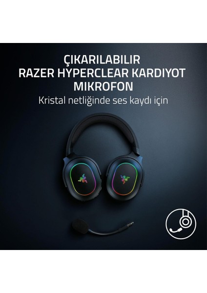 Barracuda x Chroma RZ04-05220100-R3M1 Siyah Rgb 7.1 Kablosuz Kulak Üstü Oyuncu Kulaklığı