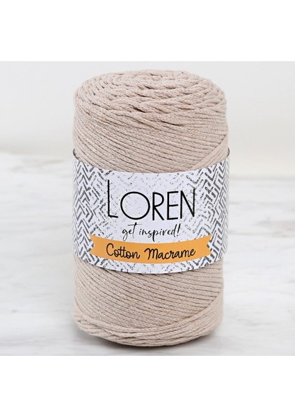 Loren Cotton Macrame Bej - R084 - 34363