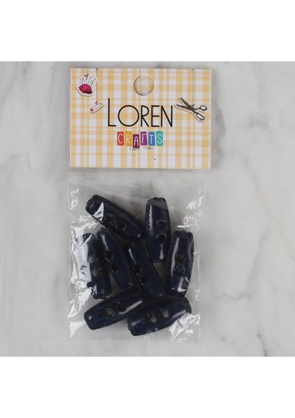 Loren Crafts Lacivert 8 Li Çoban Düğmesi - 95